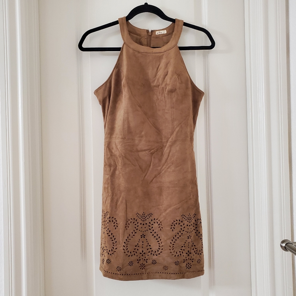 Hollister suede faux leather dress